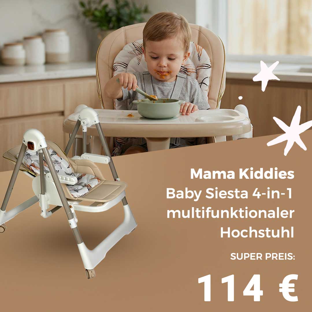 Mama Kiddies Baby Siesta 4-in-1 multifunktionaler Hochstuhl