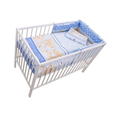 Mama Kiddies Sofie Dreams 4 teilige Bettwäsche für Babys mit einem Bettrand in 180° in Blau