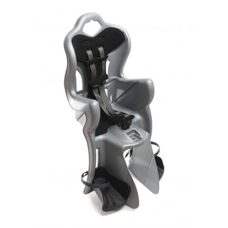 Fahrradkindersitz hinten Bellelli B-One Clamp bis 22 kg, in Silber