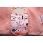 Incababy Babyschaukel in Pink mit Katzenmustern