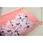 Incababy Babyschaukel in Pink mit Katzenmustern