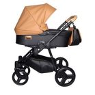 Mama Kiddies Turismo 3az1-ben multifunkciós full textilbőr babakocsi szett kiegészítőkkel camel színben