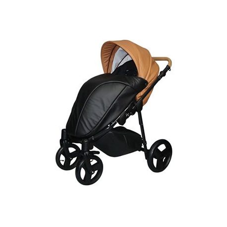 Mama Kiddies Turismo 3az1-ben multifunkciós full textilbőr babakocsi szett kiegészítőkkel camel színben