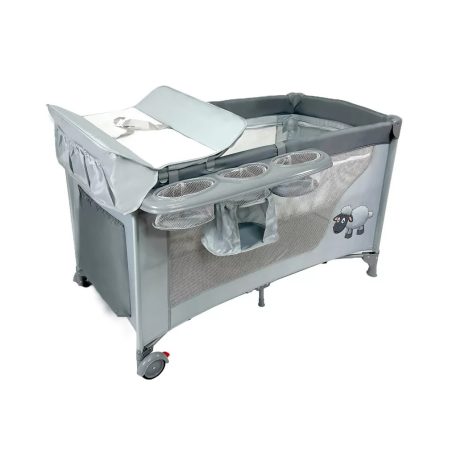 Mama Kiddies® Sweet Dreams – Multifunktionales Reisebett, Grau, mit Schafmotiv