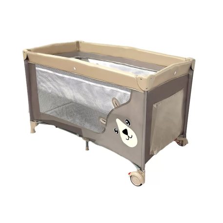 Mama Kiddies® Sweet Dreams – Multifunktionales Reisebett, Braun, mit Bärenmotiv