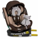 ISOFIX 360° drehbarer Mama Kiddies® iSize Capry Kindersitz (40–150 cm) in Beige/Braun + Geschenk