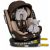 ISOFIX 360° drehbarer Mama Kiddies® iSize Capry Kindersitz (40–150 cm) in Beige/Braun + Geschenk