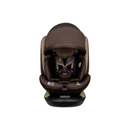 ISOFIX 360° drehbarer Mama Kiddies® iSize Capry Kindersitz (40–150 cm) in Beige/Braun + Geschenk