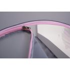 BABYMAXI utazóágy szürke színben rózsaszín unikornis mintával ajándék szúnyoghálóval