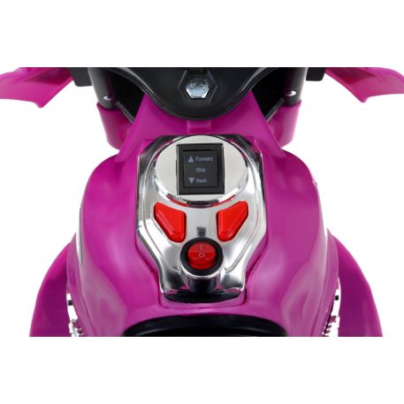 Háromkerekű elektromos sportmotor pink színben