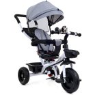 FunFit Kids Twist tricikli tolókarral és lábtartóval szürke színben (360°-ban forgatható ülés)