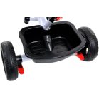 FunFit Kids Twist tricikli tolókarral és lábtartóval szürke színben (360°-ban forgatható ülés)