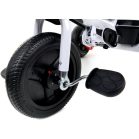 FunFit Kids Twist tricikli tolókarral és lábtartóval szürke színben (360°-ban forgatható ülés)