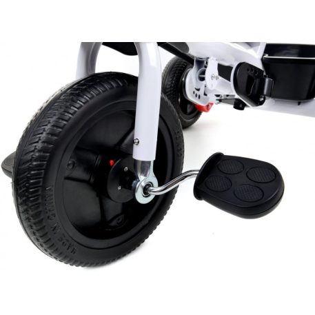 FunFit Kids Twist tricikli tolókarral és lábtartóval szürke színben (360°-ban forgatható ülés)