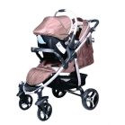 Mama Kiddies Travel System (BB edition) kiegészítőkkel barna-bézs szinben + Ajándék