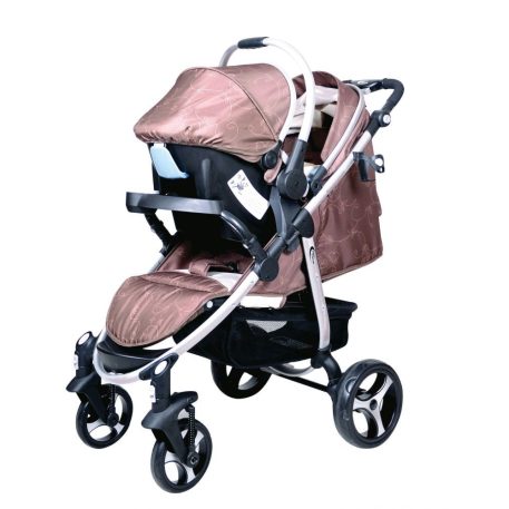 Mama Kiddies Travel System (BB edition) kiegészítőkkel barna-bézs szinben + Ajándék