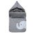 Multifunktionaler dunkelgrauer Schlafsack 5 in 1 aus antiallergenem Gewebe mit Elefantenmuster
