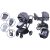 Mama Kiddies Silver-Black Fox 3 in 1 Kinderwagen mit Zubehör + Geschenk