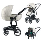 Mama Kiddies® Icon 3-in-1 Multifunktionskinderwagen mit Zubehör in Beige + Geschenk