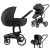 Mama Kiddies® Icon 3-in-1 Multifunktionskinderwagen mit Zubehör in Schwarz + Geschenk