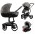 Mama Kiddies® Icon 4-in-1 Multifunktionskinderwagen mit Zubehör in Grau, mit ISOFIX-Basisstation + Geschenk