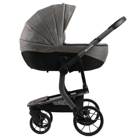 Mama Kiddies® Icon 4-in-1 Multifunktionskinderwagen mit Zubehör in Grau, mit ISOFIX-Basisstation + Geschenk