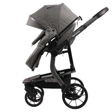 Mama Kiddies® Icon 4-in-1 Multifunktionskinderwagen mit Zubehör in Grau, mit ISOFIX-Basisstation + Geschenk