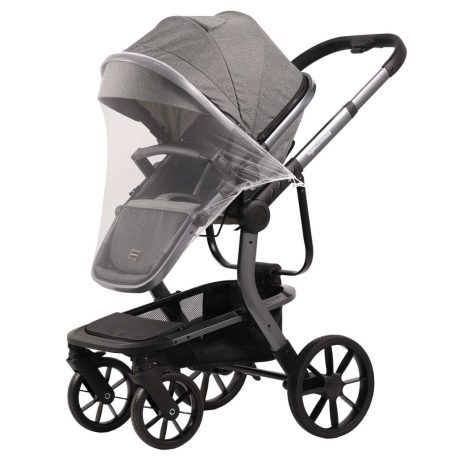 Mama Kiddies® Icon 4-in-1 Multifunktionskinderwagen mit Zubehör in Grau, mit ISOFIX-Basisstation + Geschenk