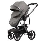Mama Kiddies® Icon 3-in-1 Multifunktionskinderwagen mit Zubehör in Grau + Geschenk