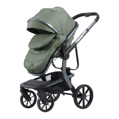 Mama Kiddies® Icon 4-in-1 Multifunktionskinderwagen mit Zubehör in Grün, mit ISOFIX-Basisstation + Geschenk