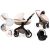 Mama Kiddies Luxor 3-in-1 Multifunktions-Kinderwagen in Latte mit Zubehör + Geschenk