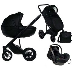   Mama Kiddies® Max 500 3-in-1 multifunktionaler Kinderwagen in Schwarz mit Zubehör + Geschenk