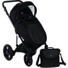 Mama Kiddies Max 500 3-in-1 multifunktionaler Kinderwagen in Schwarz mit Zubehör + Geschenk