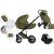 Mama Kiddies Max 500 3-in-1 Multifunktionskinderwagen in Oliv mit Zubehör + Geschenk