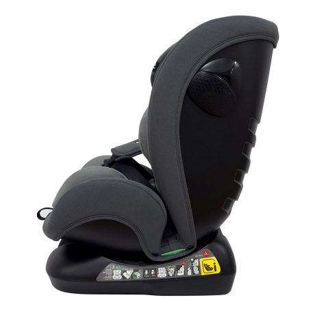 Mama Kiddies Nova Luxe i-Size Kindersitz mit Sicherheitsgurtbefestigung – dunkelgrau (40–150 cm) + GRATIS Nackenkissen