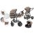 Mama Kiddies Evening Star 3 in 1 multifunktionaler Kinderwagen mit Zubehör in Beige-Braun + Geschenk