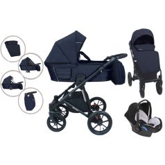 Mama Kiddies Gino 3-in-1 Kinderwagen mit Zubehör in blau