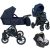 Mama Kiddies® Gino 3-in-1 Kinderwagen mit Zubehör in blau