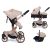 Kombinierter Mama Kiddies Sun Gold 3 in1 Kinderwagen mit Zubehör in Creme-Farbe