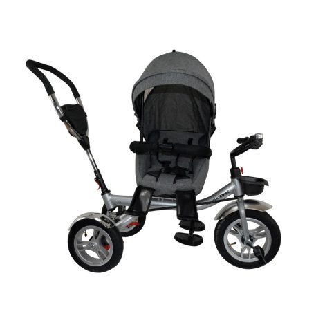 Mama Kiddies full extrás fektethető 4az1-ben tricikli tolókarral és lábtartóval szürke színben (360°-ban forgatható ülés)