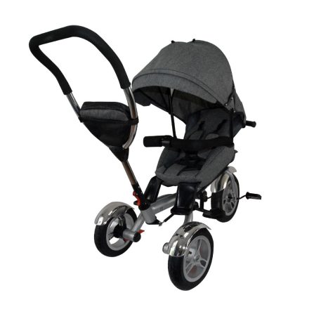 Mama Kiddies full extrás fektethető 4az1-ben tricikli tolókarral és lábtartóval szürke színben (360°-ban forgatható ülés)