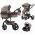 Mama Kiddies® Evening Star 3in1 Multi-Kinderwagen mit Zubehör in der Farbe Beige-Braun + Geschenk