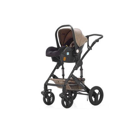 Mama Kiddies Evening Star 3in1 Multi-Kinderwagen mit Zubehör in der Farbe Beige-Braun + Geschenk