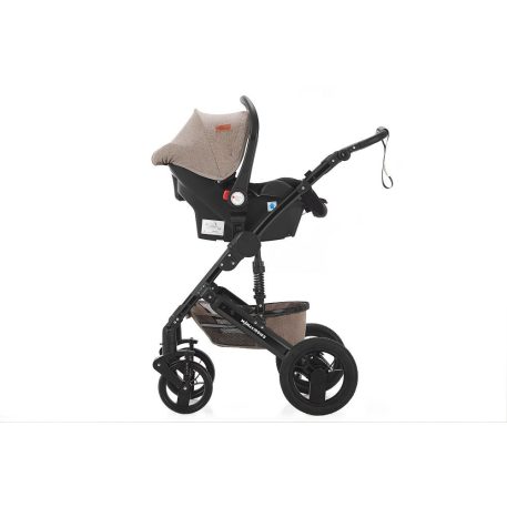 Mama Kiddies® Evening Star 3in1 Multi-Kinderwagen mit Zubehör in der Farbe Beige-Braun + Geschenk