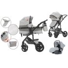 Mama Kiddies Evening Star 3in1 Multi-Kinderwagen mit Zubehör in der Farbe Grau + Geschenk