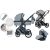 Mama Kiddies Grey Dove 3-in-1 Multifunktions-Kinderwagen mit Zubehör in Grau + Geschenk