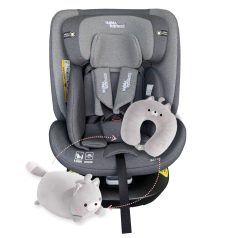   ISOFIX 360° drehbarer Mama Kiddies® iSize Capry Kindersitz (40–150 cm) in Grau + Geschenk