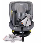 ISOFIX 360° drehbarer Mama Kiddies® iSize Capry Kindersitz (40–150 cm) in Grau + Geschenk