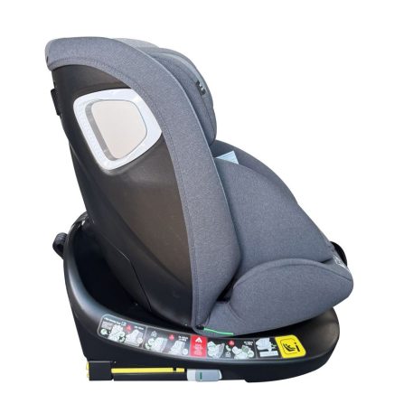 ISOFIX 360° drehbarer Mama Kiddies® iSize Capry Kindersitz (40–150 cm) in Grau + Geschenk