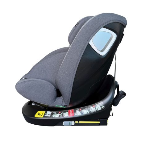 ISOFIX 360° drehbarer Mama Kiddies® iSize Capry Kindersitz (40–150 cm) in Grau + Geschenk